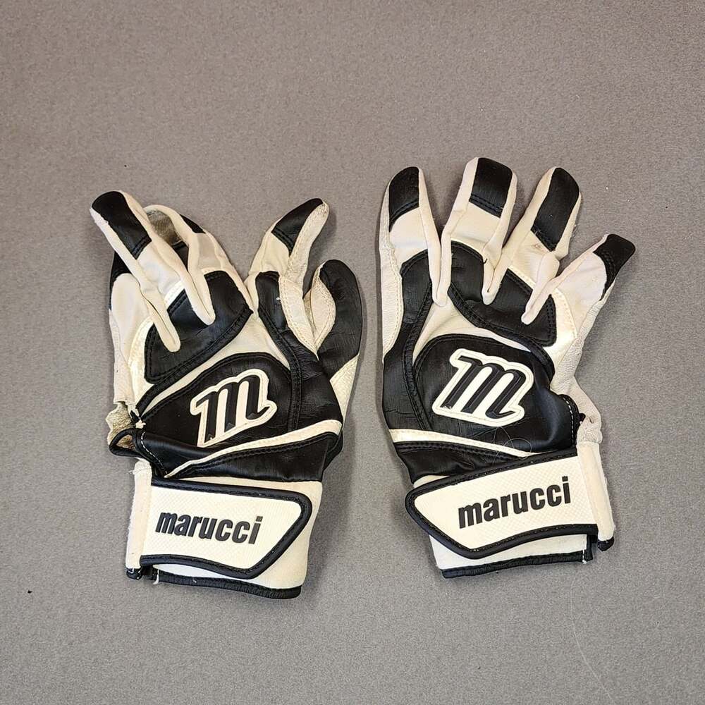 Marucci Batting Gloves Size YM White Black Youth